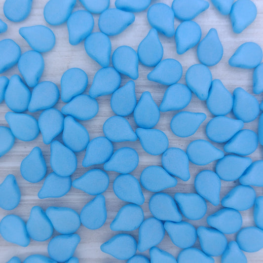 30 x pip beads in Matt Silk Azure Blue