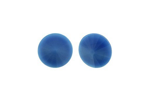 12mm Matubo Rivoli in Opaque Blue