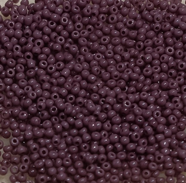 5g Size 16/0 Preciosa seed beads in Dark Mauve