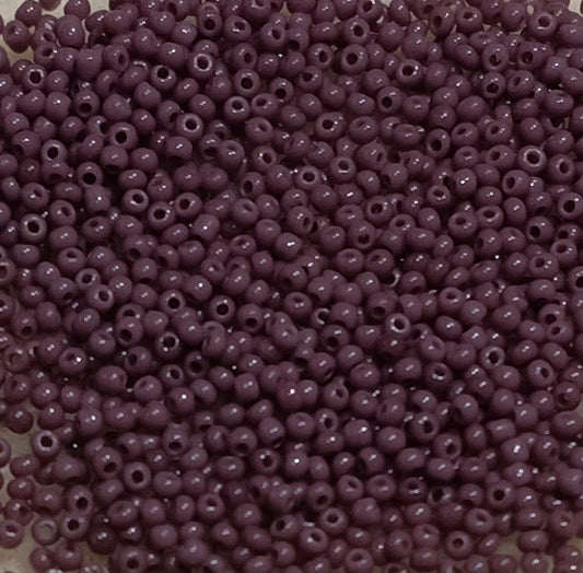 5g Size 16/0 Preciosa seed beads in Dark Mauve