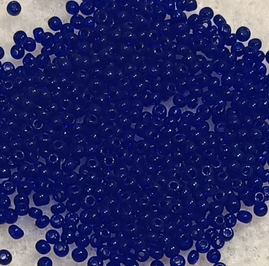 5g Size 16/0 Preciosa seed beads in Dark Blue