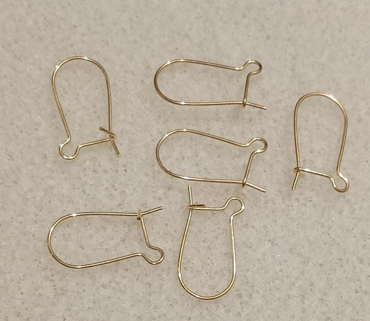 3 pairs of Safety Ear Wires in Gold (UK Production)