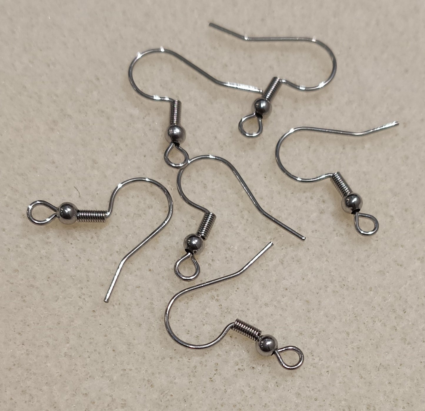 3 pairs of Fish Hook ear wires in Stainless Steel (UK Production)