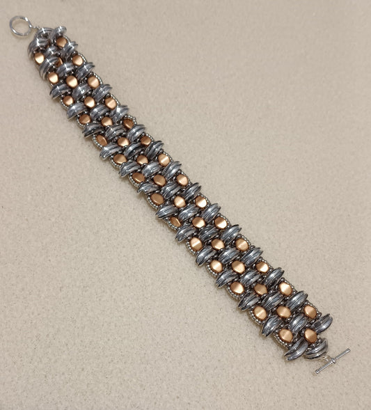 Bead Kit - Kilim Cuff in Silver and Gold