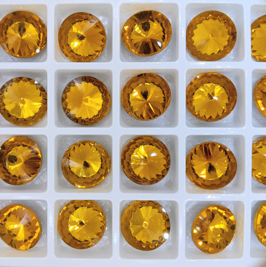 14mm rivoli in Sunflower (Aurora)