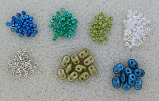 PRE ORDER Bead Kit  - Jean Power's Summer 2026 Beadalong in Peacock Greens and Blues