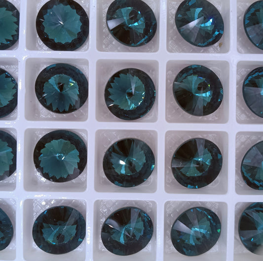 14mm rivoli in Indicolite (Aurora)