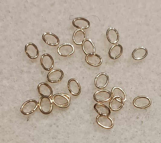 20 x oval jump rings in Gold (UK Production)