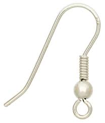 3 pairs of Fish Hook ear wires in Silver (UK Production)