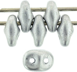 10g Superduo beads in Aluminium Silver