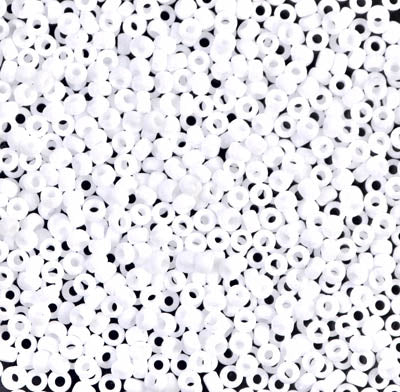 5g Size 16/0 Preciosa seed beads in White