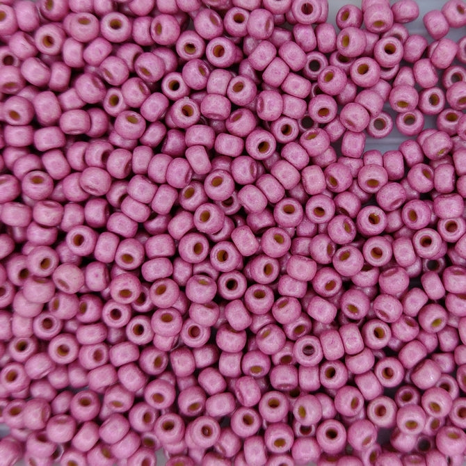 4210F - 10g Size 8/0 Miyuki seed beads in Duracoat Galvanised Matt Hot Pink