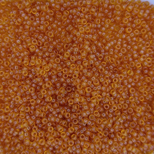 0133 - 5g Size 15/0 Miyuki seed beads in Transparent Topaz