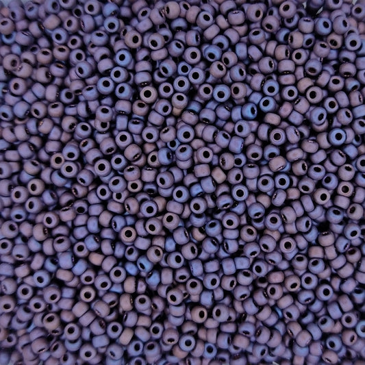 2005 - 10g Size 11/0 Miyuki seed beads in Matt Metallic Dark Raspberry Iris
