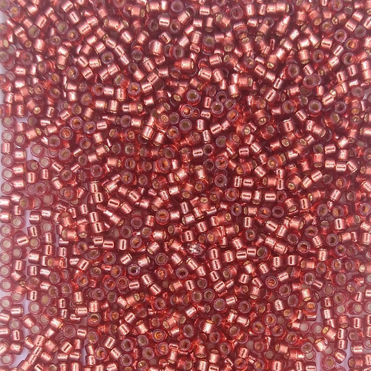 DB2160 - 1g Size 11/0 delicas in Duracoat Silver lined Magenta