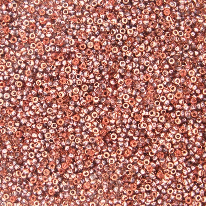 55007 - 5g Size 15/0 Miyuki seed beads in Crystal/Capri Gold