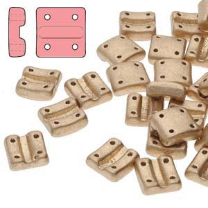 10 x Fixer beads in Bronze Pale Gold with vertical holes (8x7mm)