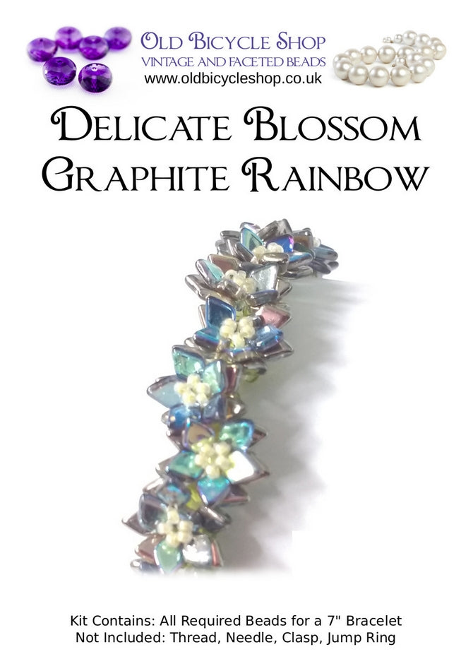 Bead Kit for Delicate Blossom in Graphite Rainbow