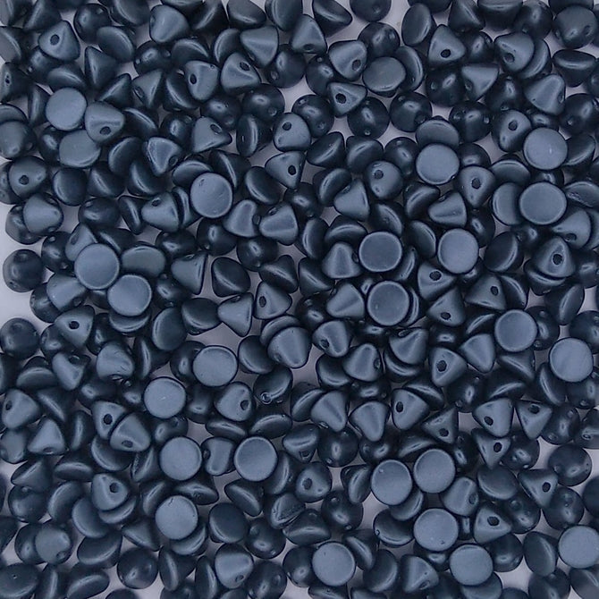 25 x Button beads in Pastel Dark Grey