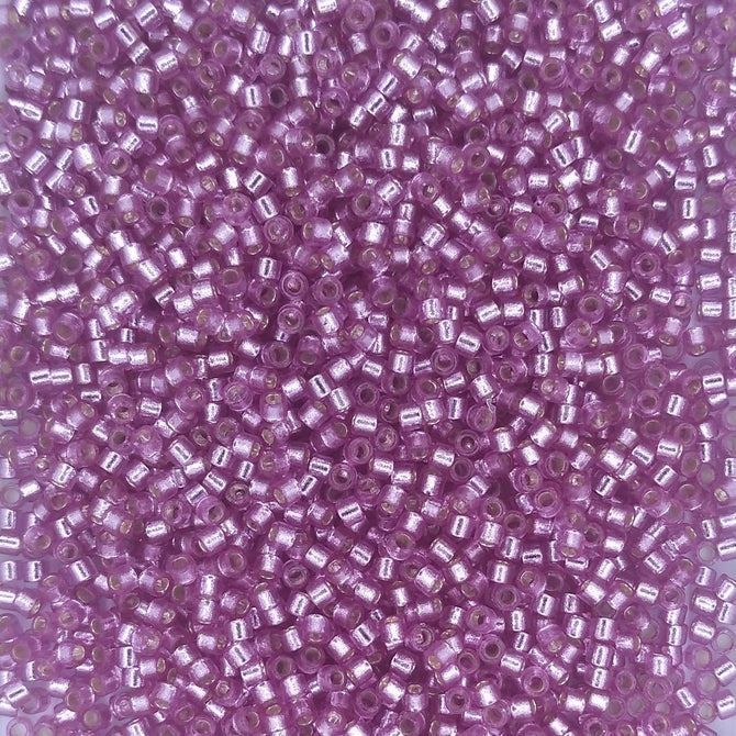 DB2156 - 1g Size 11/0 delicas in Duracoat Silver lined Orchid