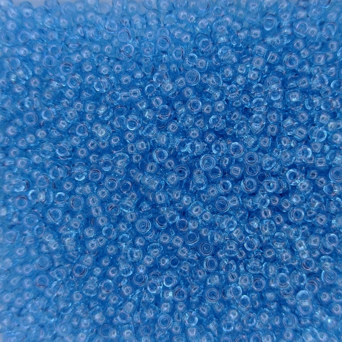 1880 - 10g Size 11/0 Miyuki seed beads in Transparent Blue Lustre