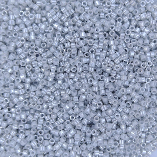 DB0252 - 1g Size 11/0 delicas in Opaque Grey Lustre