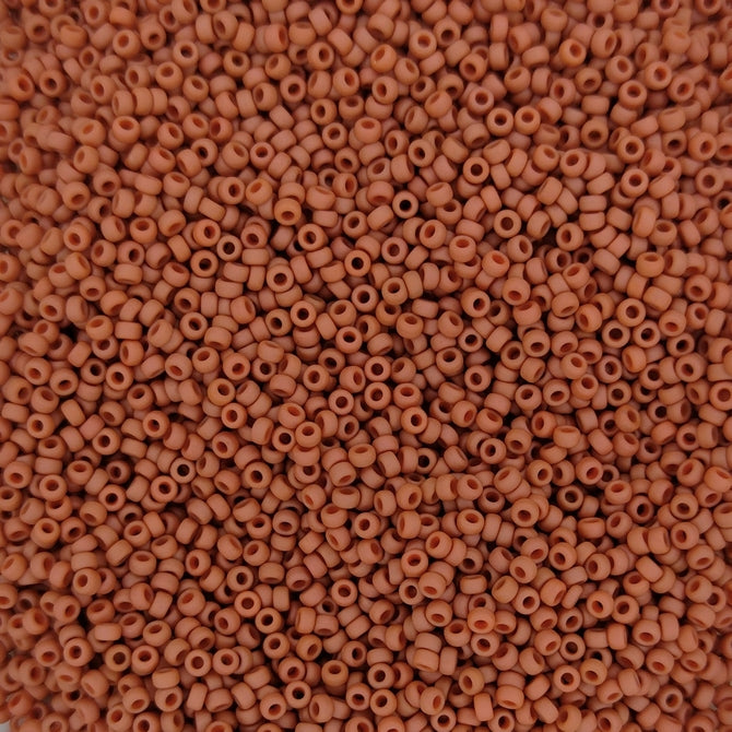 2315 - 25g Size 15/0 Miyuki seed beads in Matt Opaque Terra Cotta