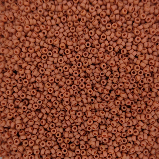 2315 - 25g Size 15/0 Miyuki seed beads in Matt Opaque Terra Cotta