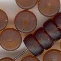 12 x spacer beads in Brown (1960s) 8x4mm