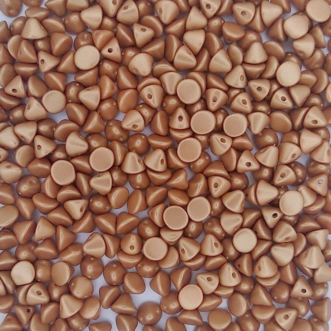 25 x Button beads in Metallic Copper