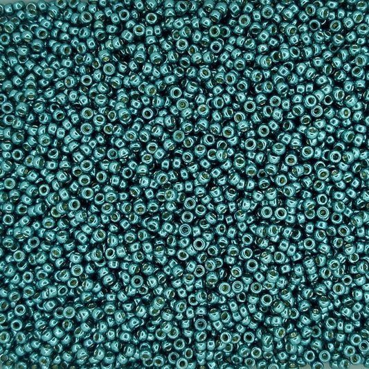 4217 - 5g Size 15/0 Miyuki seed beads in Duracoat Galvanised Dark Sea Foam