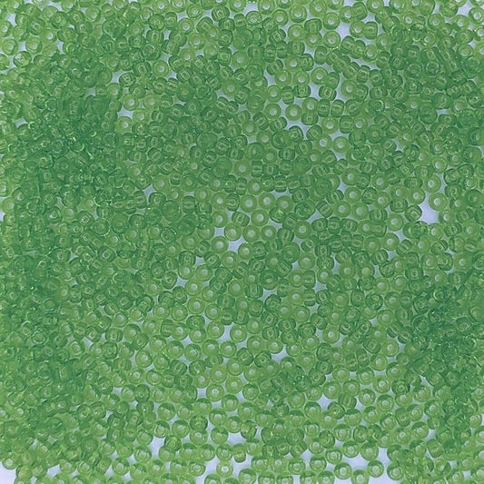 0144 - 10g Size 11/0 Miyuki seed beads in Transparent Lime