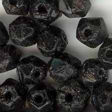 25 x 3mm faceted beads in Black (1900s)
