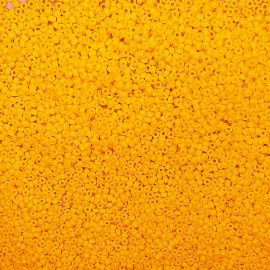 0404D - 10g Size 11/0 Miyuki seed beads in Opaque Dark Yellow