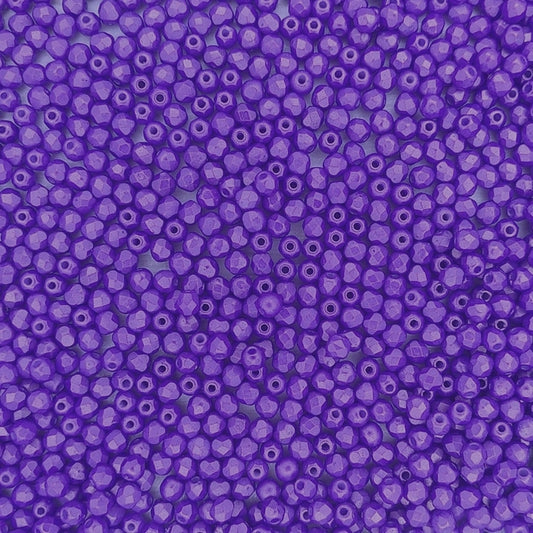 50 x 3mm faceted beads in Gold Shine Purple