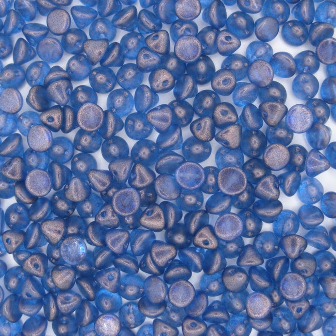 25 x Button beads in GT Cerulean Blue