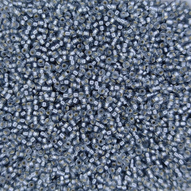 0021 - 5g Size 15/0 Miyuki seed beads in Silver lined Grey