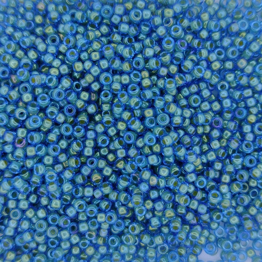 3743 - 10g Size 11/0 Miyuki seed beads in Fancy lined Aqua Green
