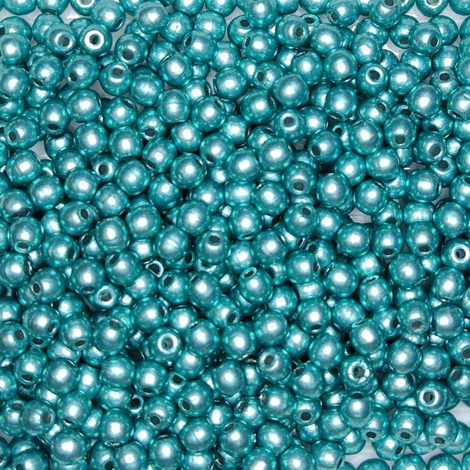 50 x 3mm round beads in Saturated Metallic Island Paradise