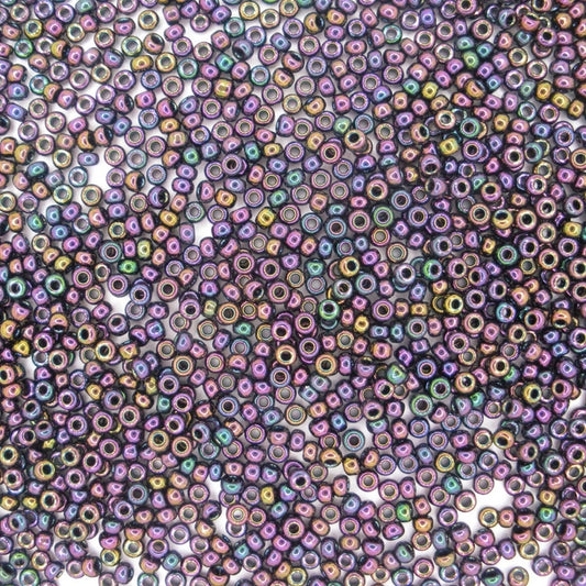 0454 - 10g Size 11/0 Miyuki seed beads in Purple Metallic Iris