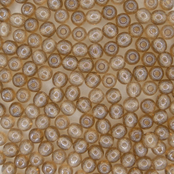 50 x 4mm round beads in Light Colorado Topaz Lustre