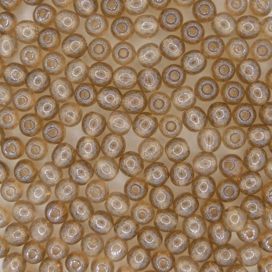 50 x 4mm round beads in Light Colorado Topaz Lustre