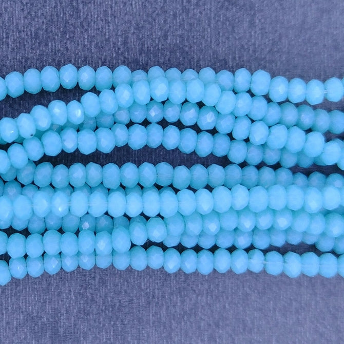 200 x 1mm Chinese cut beads in Turquoise