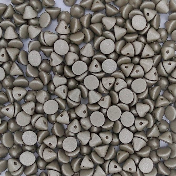 25 x Button beads in Metallic Grey