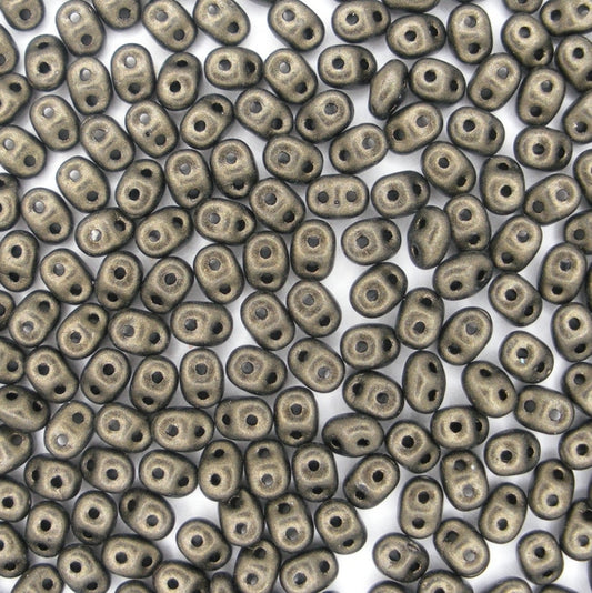 10g Superduo beads in Brown Pastel