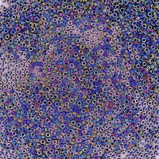 0283 - 10g Size 11/0 Miyuki seed beads in Noir lined Crystal AB