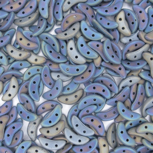 50 x CzechMate crescents in Matt Iris Blue