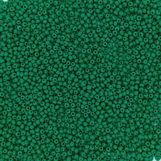 5g of Size 13/0 Czech charlottes in Opaque Mid Green