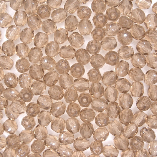 50 x 6mm faceted beads in Light Colorado Topaz