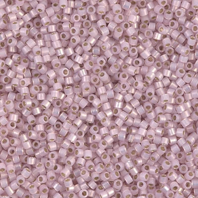 DB1457 - 5g Size 11/0 delicas in Silver lined Pale Rose Opal